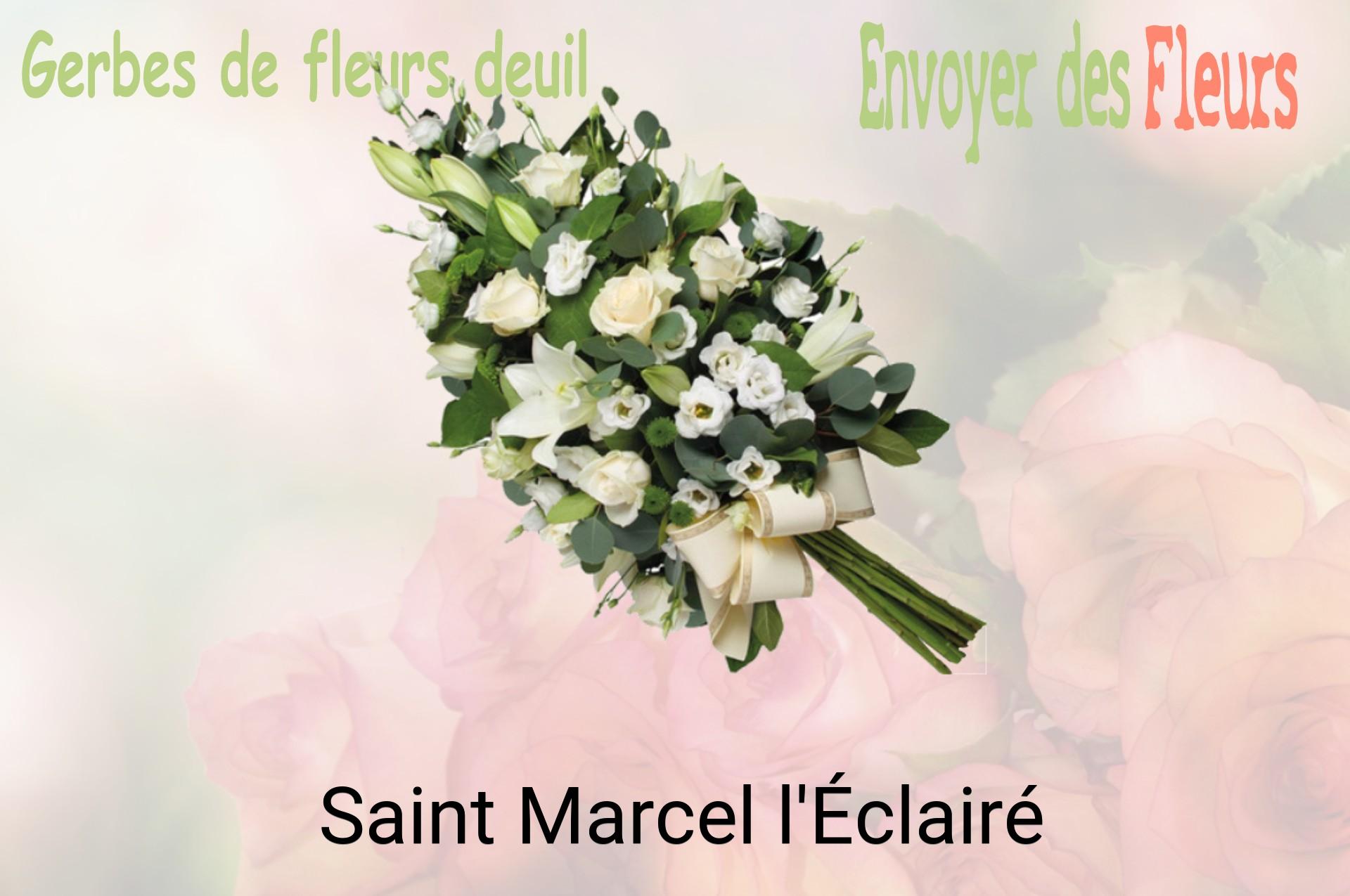 Gerbe de fleurs de deuil livrée à Saint-Marcel-l'Éclairé
